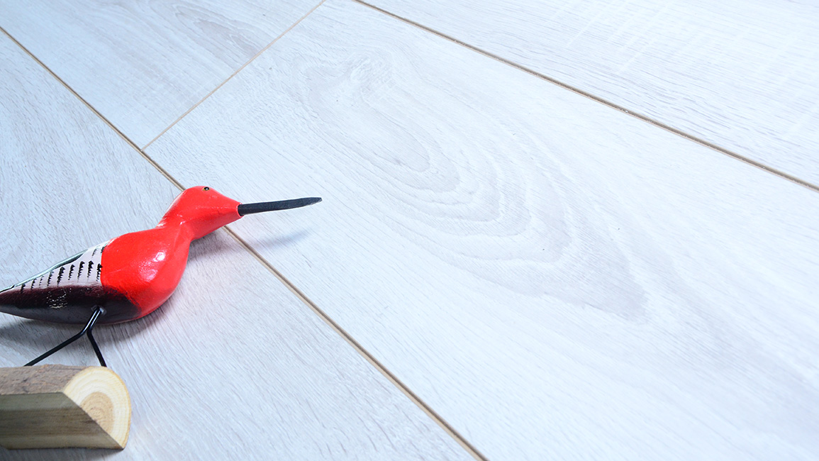 white laminate flooring